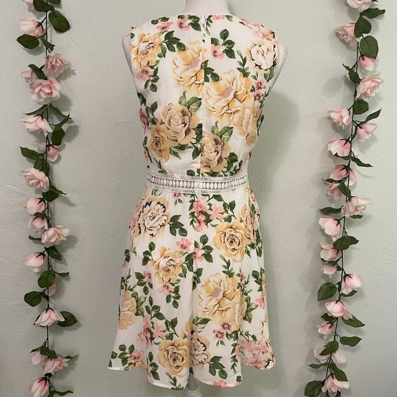 Floral and Crochet Lace Disney Princess Mini Dress - Picture 4 of 6